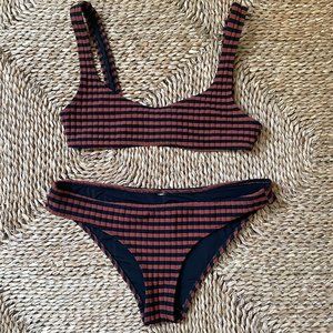 SOLID AND STRIPED BIKINI